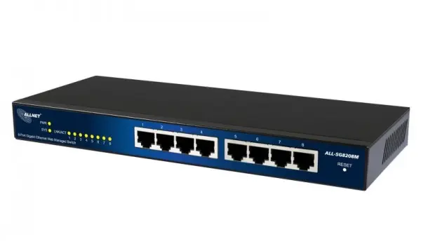 Switch - ALLNET - smart managed 8 Port Gigabit