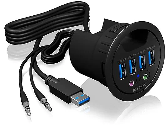 USB Adapter - ICY BOX - 4 Port USB 3.2 Gen 1 In-Desk-Hub
