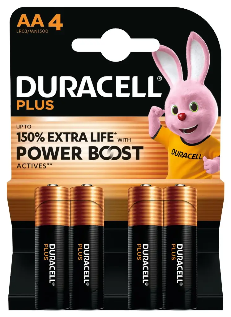 Batterie - Duracell - Plus - AA (MN1500/LR6) Boost K4 - 4St.