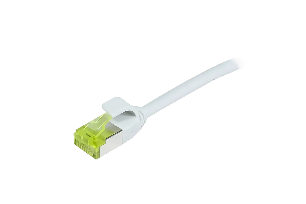[PATCH-SLIM-CAT6A-0010-G] Kupfer Patchkabel - RJ45 - slim - CAT6a (0,10 Meter, Grau)