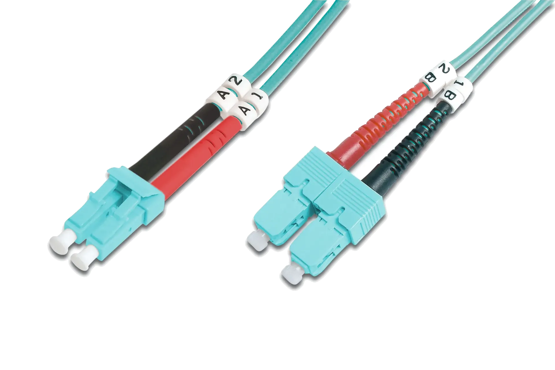 [PATCH-MM-LC-SC-0100] LWL Patchkabel - OM3 - Duplex - LC->SC (1,00 Meter)