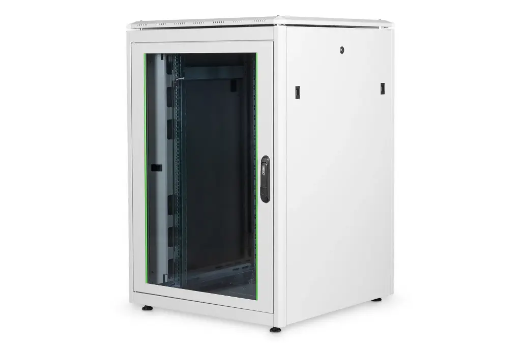 [DN-19-22U-8/8-1] Netzwerkschrank - Unique - 800x800 - 22U (grau)