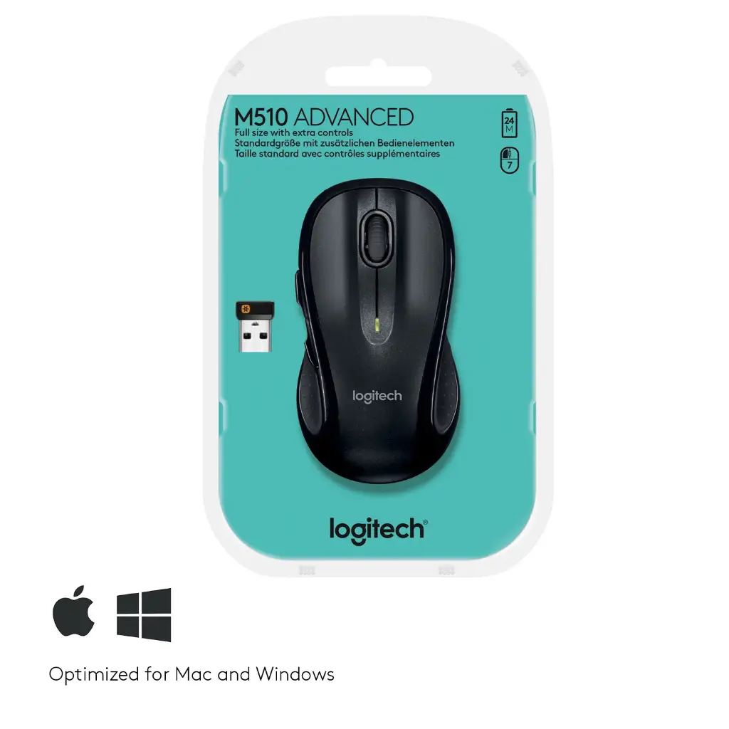 Logitech - Maus - M510 black